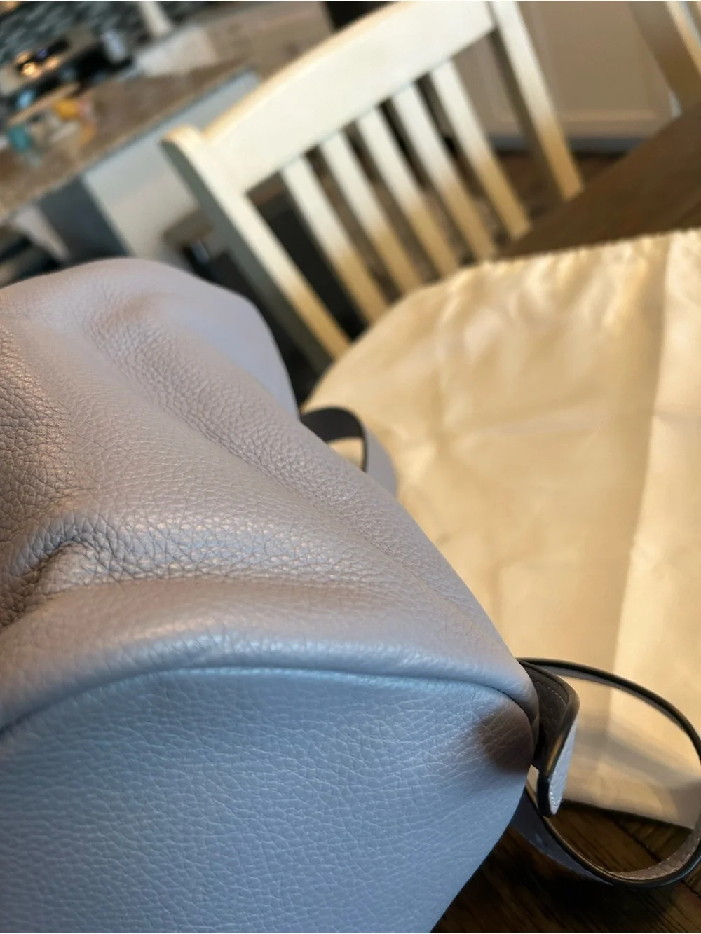 Coach Pebbled Leather Backpack in Light Blue